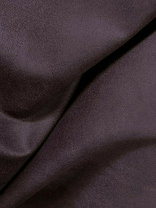 DARK LILAC Solid Faux Suede Upholstery Drapery Fabric (54 in.) Sold By The Yard