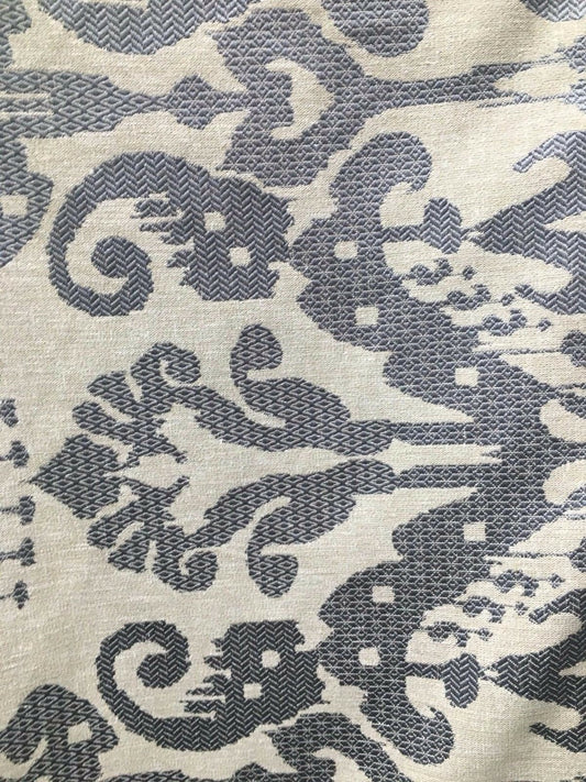 BEIGE GRAY Embroidered Upholstery Brocade Fabric (54 in.) Sold By The Yard