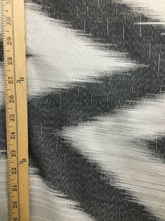 GREY BEIGE Chevron Zigzag Brocade Upholstery Drapery Fabric (60 in.) Sold By The Yard