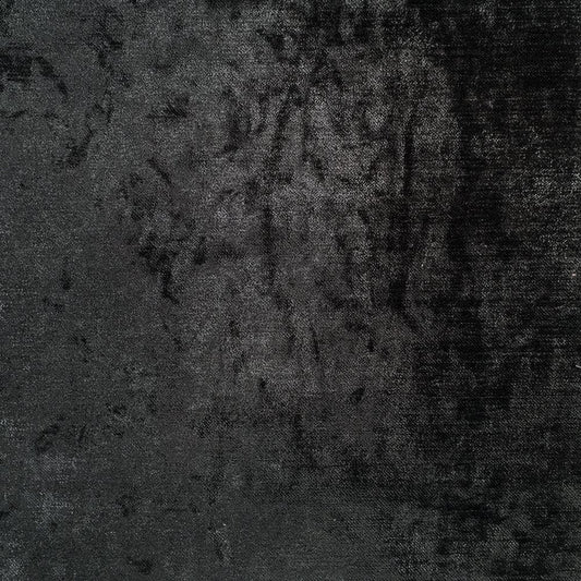 BLACK Solid Chenille Velvet Upholstery Drapery Fabric (56 in.) Sold By The Yard
