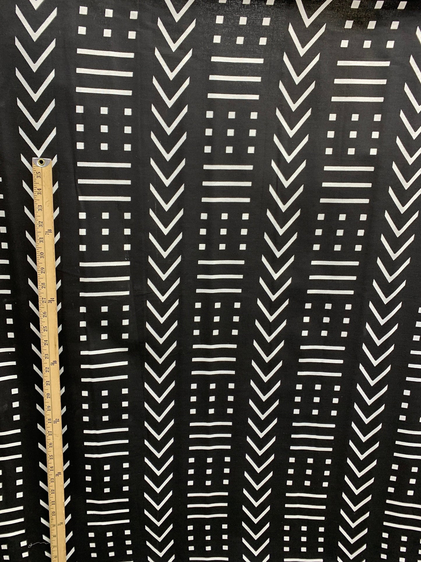 BLACK WHITE African Wax Print Fabric 100% Cotton (45 in.) Sold By The Yard