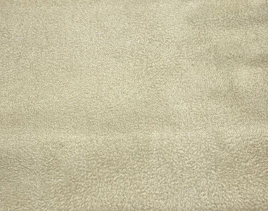 CREAM Upholstery Suede Micro Faux Polyester Drapery Fabric (56 in.) Sold By The Yard