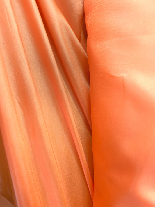 BRIGHT ORANGE Solid Polyester Taffeta Fabric (60 in.) Sold By The Yard