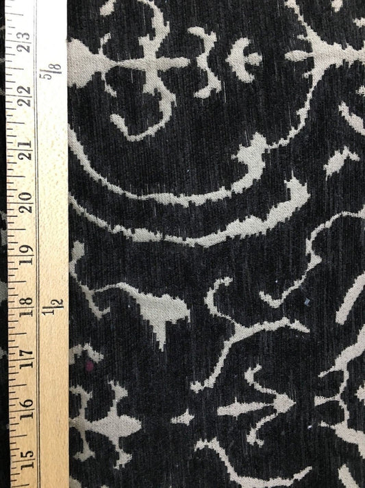 DARK BROWN BEIGE Chenille Upholstery Fabric (54 in.) Sold By The Yard