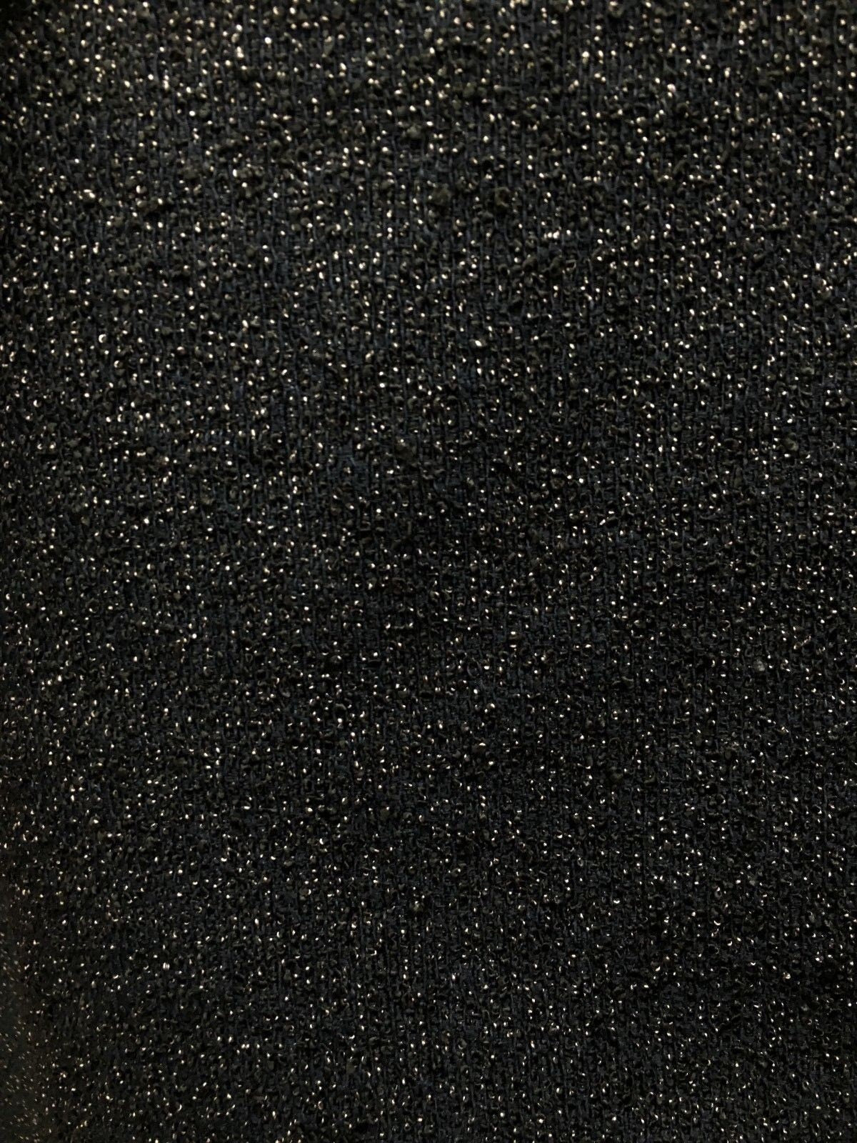 Black White Corded Chenille Upholstery Fabric (54 in.) Sold By The Yard