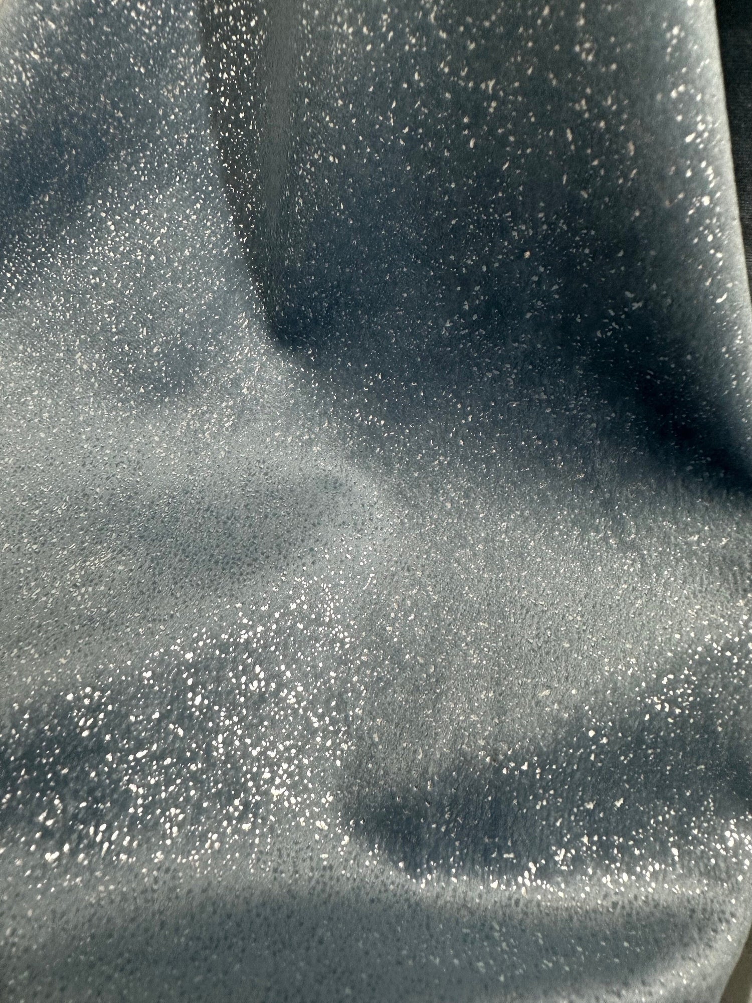Silver Velvet Color BLUE GRAY SILVER Metallic Upholstery Drapery Velvet Fabric (56 in.) So ...
