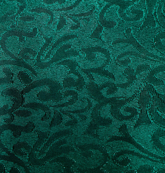 HUNTER GREEN Floral Brocade Fabric (60 in.) Sold By The Yard