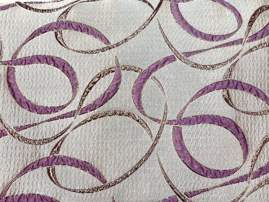 LAVENDER GOLD Swirl Metallic Brocade Fabric (60 in.) Sold By The Yard