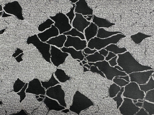 BLACK WHITE Embroidered Brocade Upholstery Drapery Fabric (110 in.) Sold By The Yard