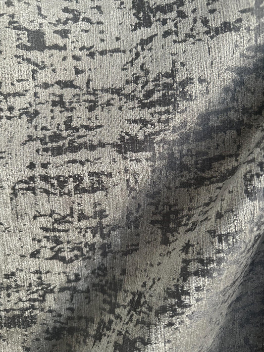 DEEP GRAY Textured Chenille Upholstery Fabric (54 in.) Sold By The Yard