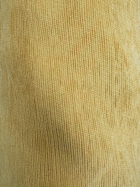 LIGHT YELLOW Solid Chenille Velvet Upholstery Drapery Fabric (58 in.) Sold By The Yard