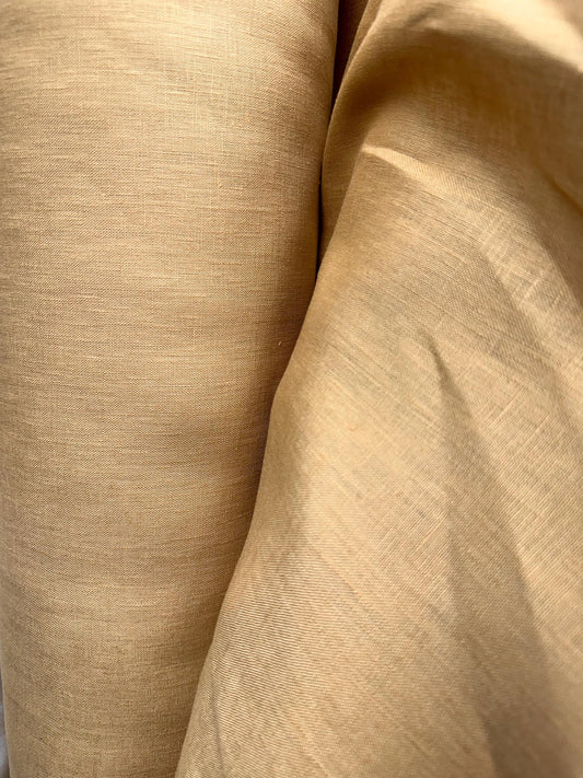 TAN 100% Linen Fabric (56 in.) Sold By The Yard