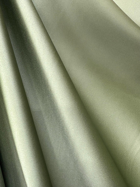 SAGE GREEN Solid 100% Polyester Mystique Satin Fabric (60 in.) Sold By The Yard