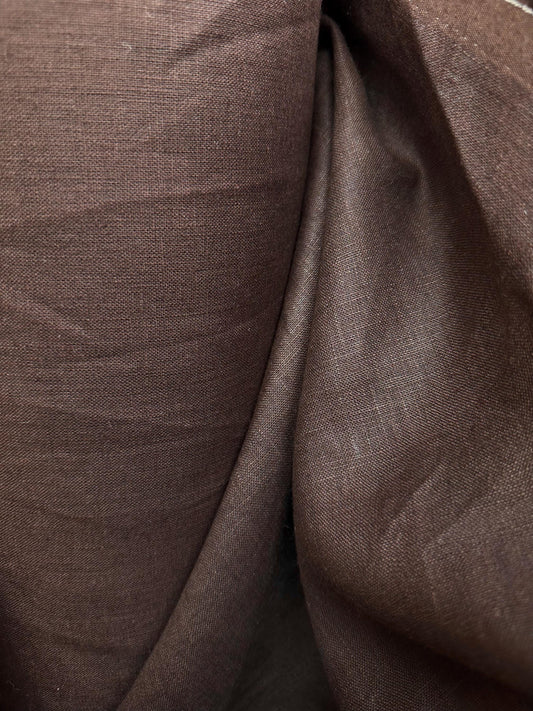 BROWN 100% Linen Fabric (56 in.) Sold By The Yard