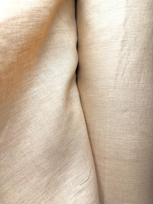 LIGHT TAN 100% Linen Fabric (56 in.) Sold By The Yard