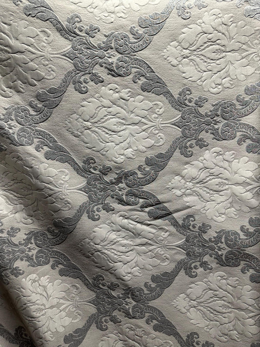 TAUPE BEIGE Damask Brocade Upholstery Drapery Fabric (56 in.) Sold By The Yard