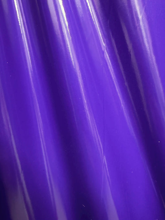 PURPLE Shiny Glossy PVC Pleather Stretch Fabric (58 in.) Sold By The Yard