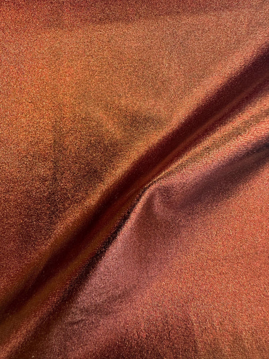 COPPER Metallic Spandex 4 Way Stretch Fabric (58 in.) Sold By The Yard