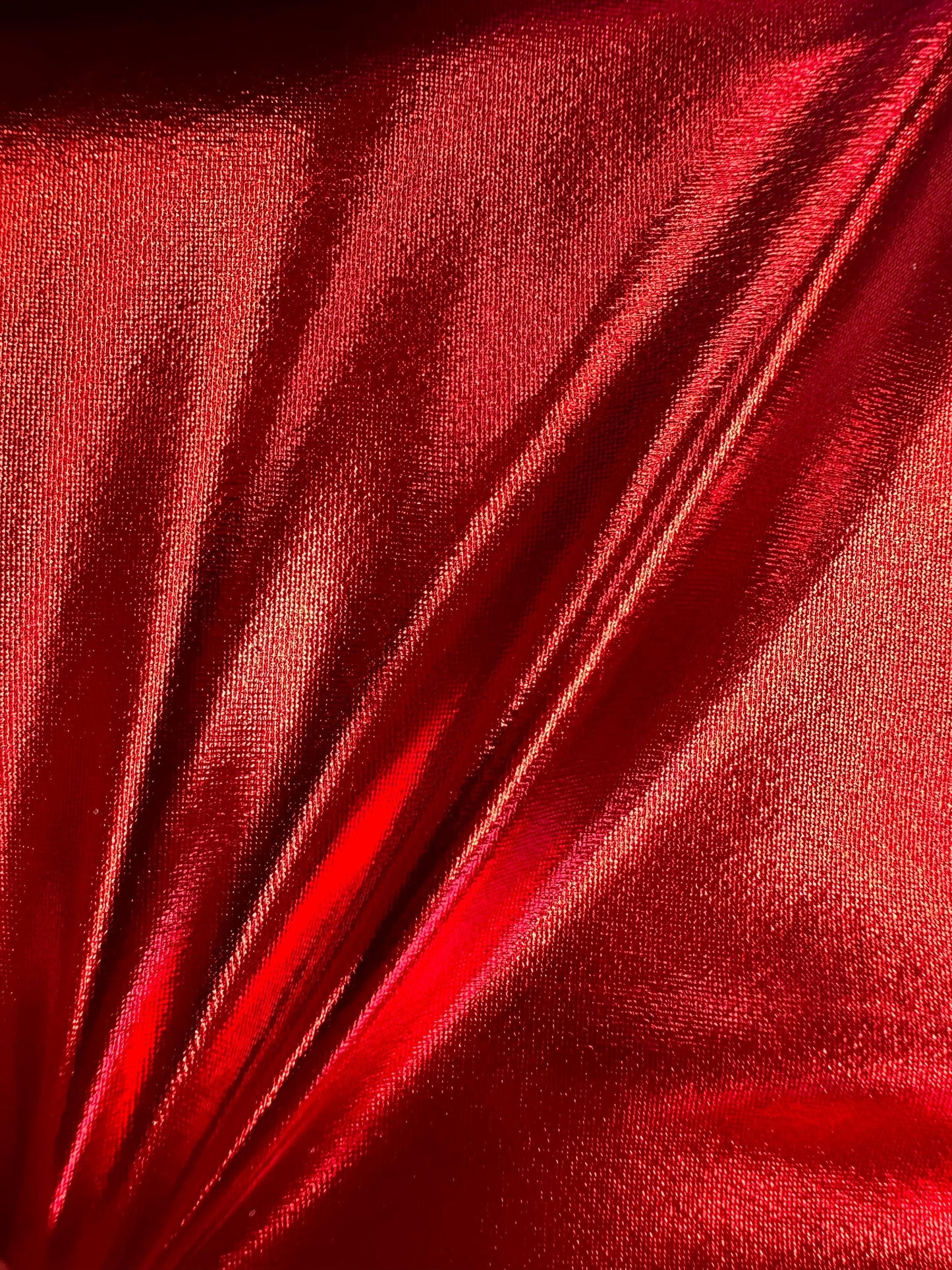 RED Metallic Spandex 4 Way Stretch Fabric (58 in.) Sold By The Yard