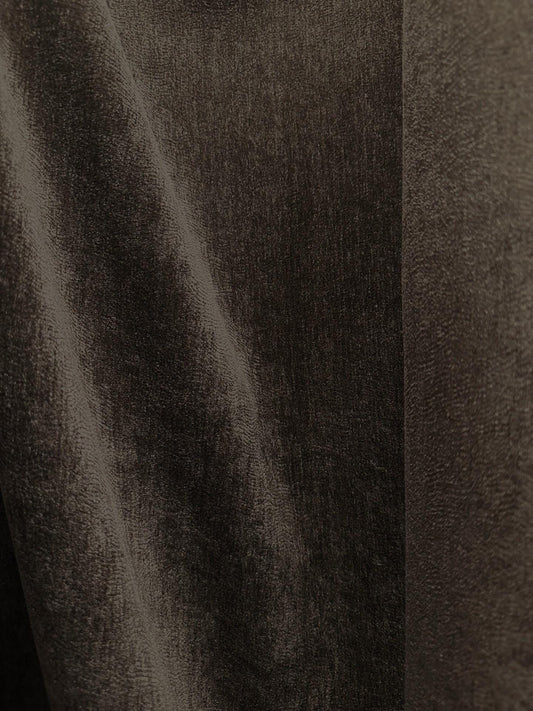 DEEP BROWN Chenille Velvet Upholstery Drapery Fabric (56 in.) Sold By The Yard