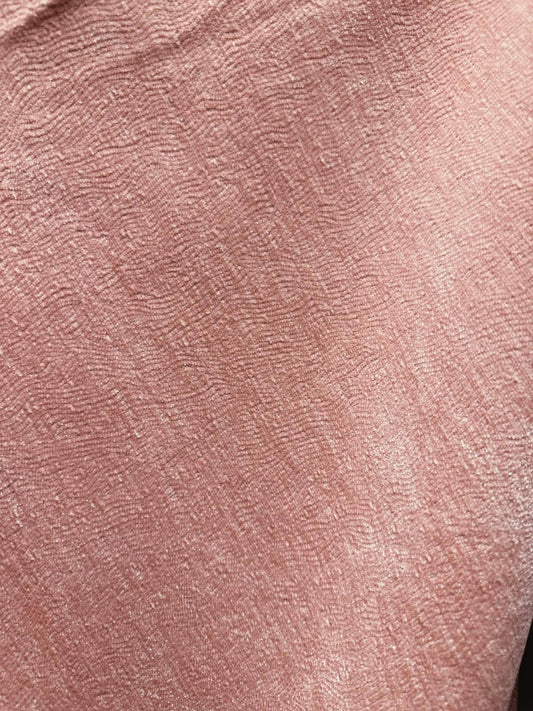 LIGHT PINK Chenille Velvet Upholstery Drapery Fabric (56 in.) Sold By The Yard