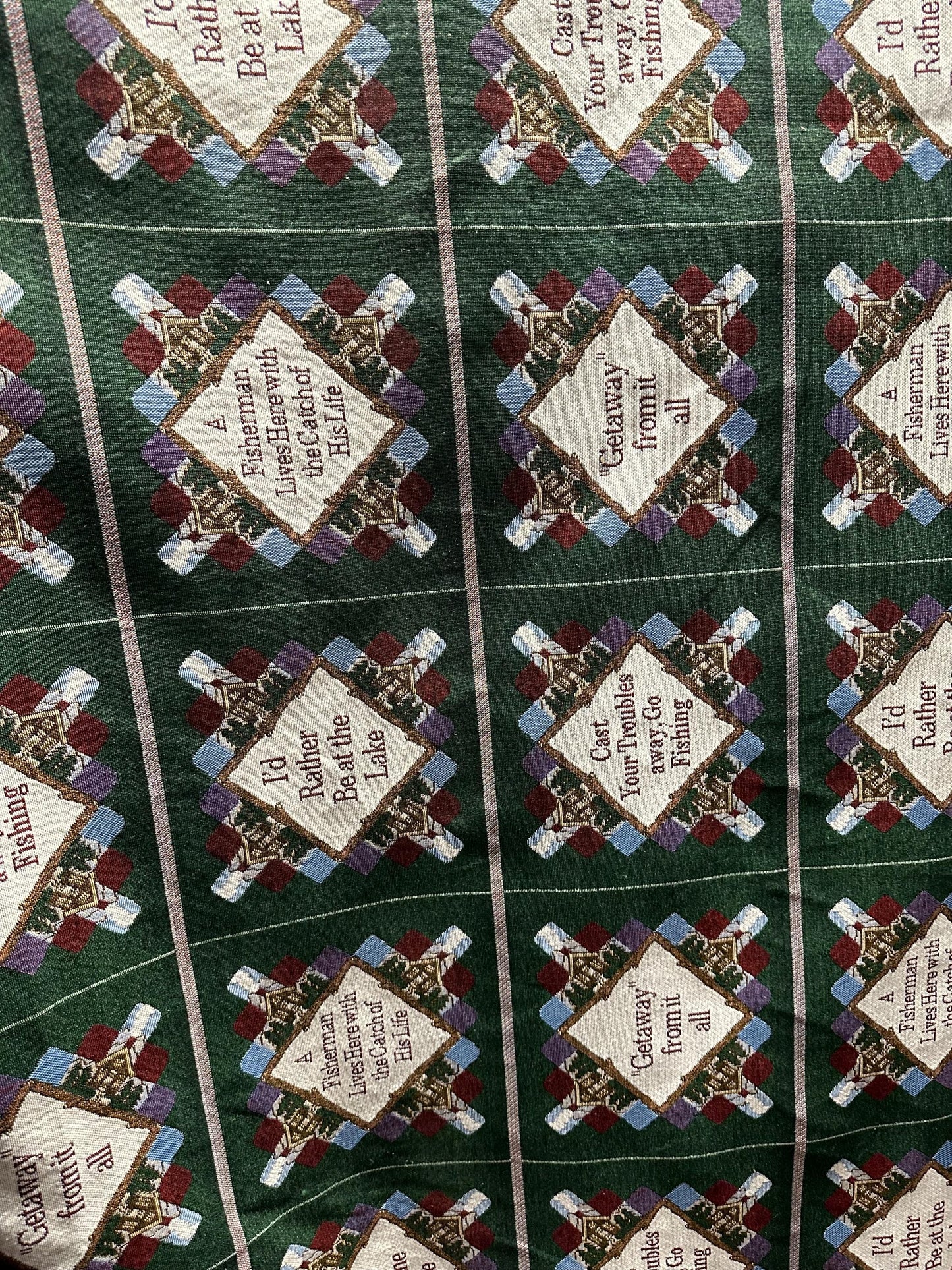 Green Multicolor Holiday Theme Upholstery Brocade Fabric (54 in.) Sold By The Yard