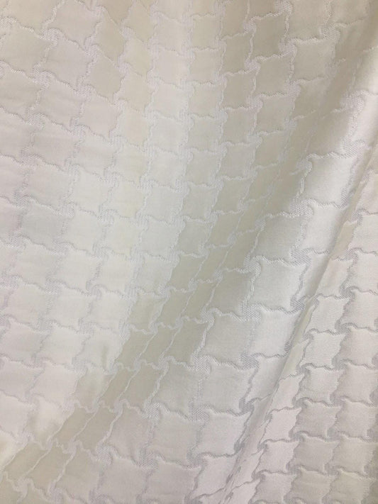 IVORY Embossed Upholstery Drapery Brocade Fabric (54 in.) Sold By The Yard