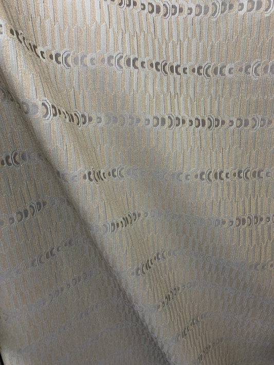 GRAY BEIGE Multicolor Geometric Brocade Upholstery Fabric (54 in.) Sold By The Yard