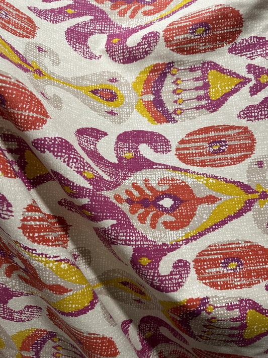 P KAUFMANN Purple Multicolor Designer Cotton Fabric (54 in.) Sold By The Yard