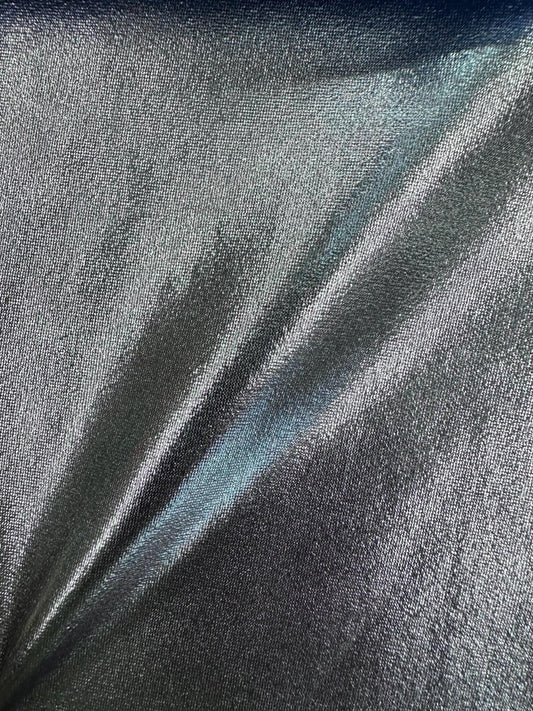 GUNMETAL GRAY Metallic Spandex 4 Way Stretch Fabric (58 in.) Sold By The Yard