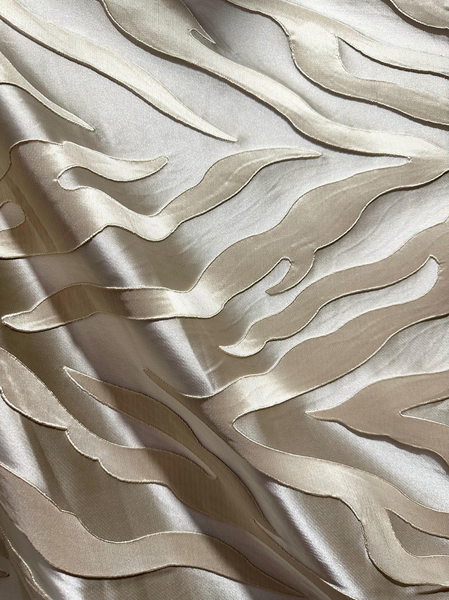 BEIGE Zebra Brocade Upholstery Drapery Fabric (54 in.) Sold By The Yard