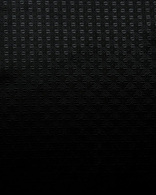 Black Geometric Silk Brocade Fabric (30 in.) Sold By The Yard