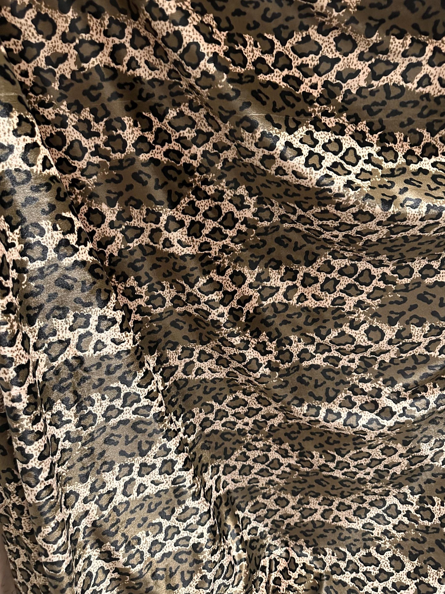 BEIGE BROWN Cheetah Print Short Faux Fake Fur Fabric (60 in.) Sold By The Yard