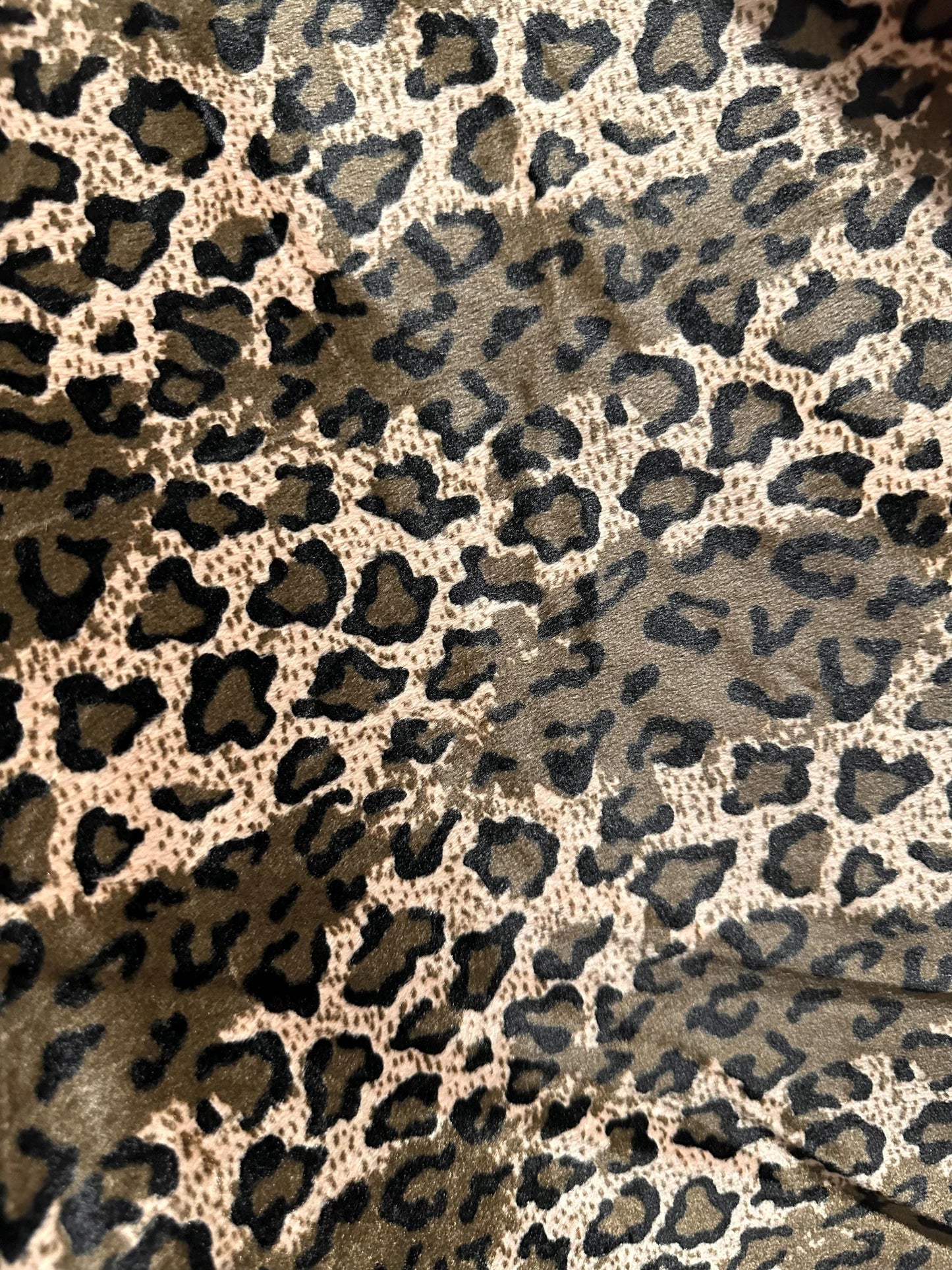 BEIGE BROWN Cheetah Print Short Faux Fake Fur Fabric (60 in.) Sold By The Yard