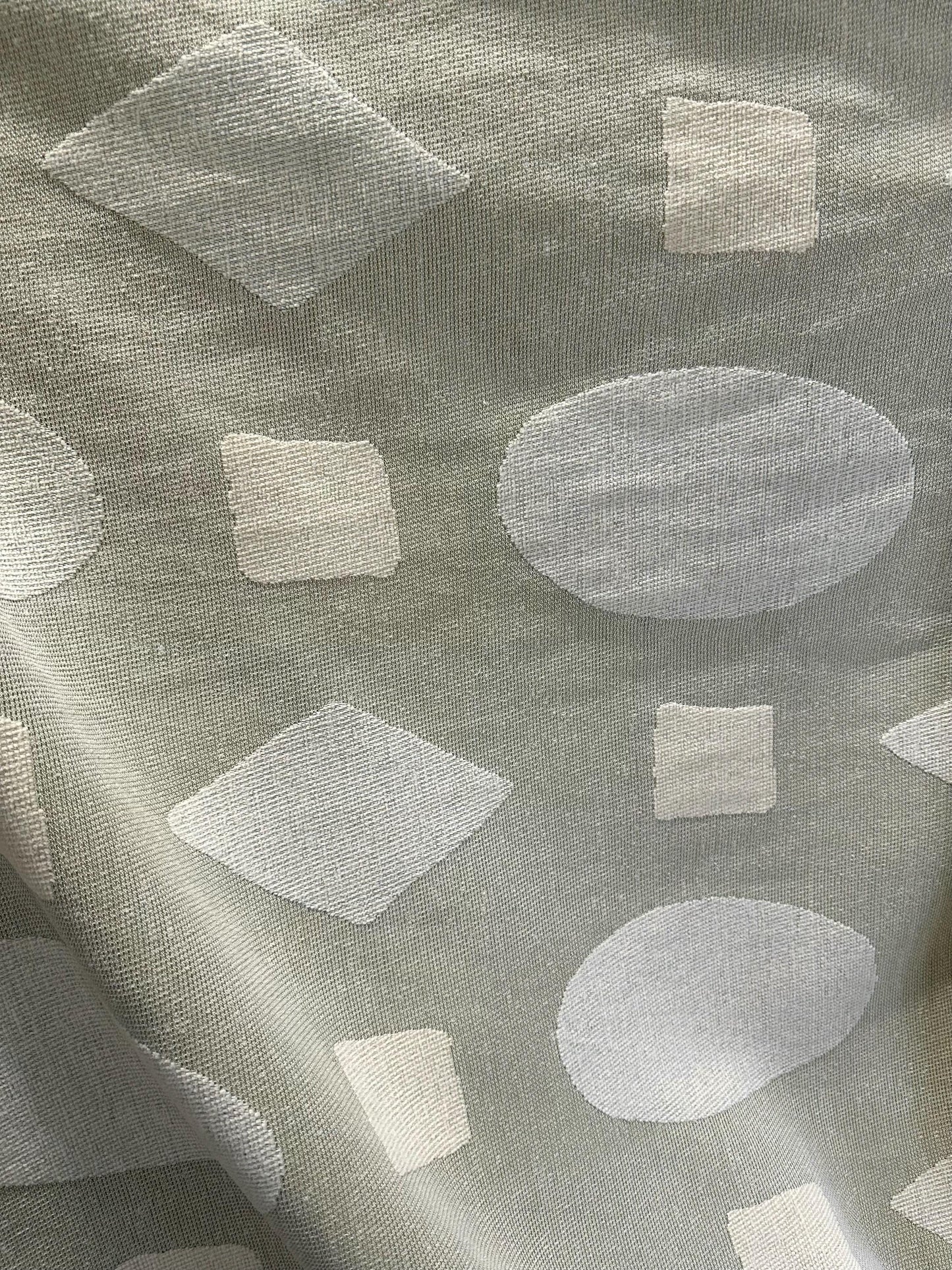 SAGE IVORY Geometric Chenille Upholstery Fabric (54 in.) Sold By The Yard