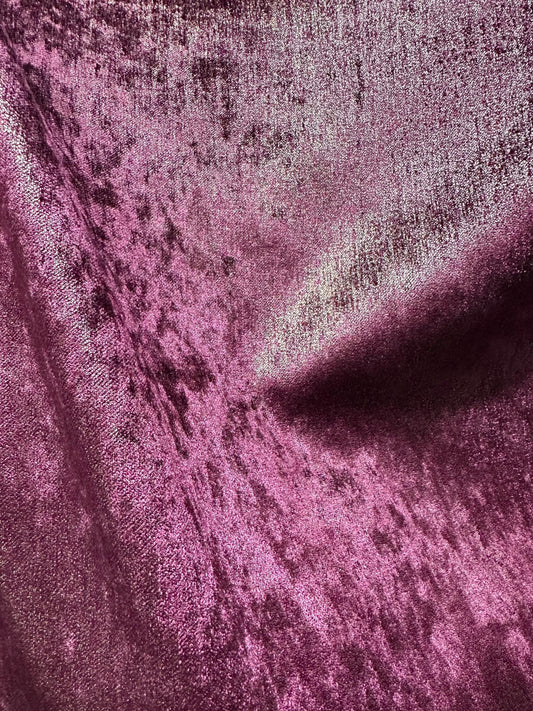 PLUM PURPLE GOLD Chenille Upholstery Fabric (54 in.) Sold By The Yard