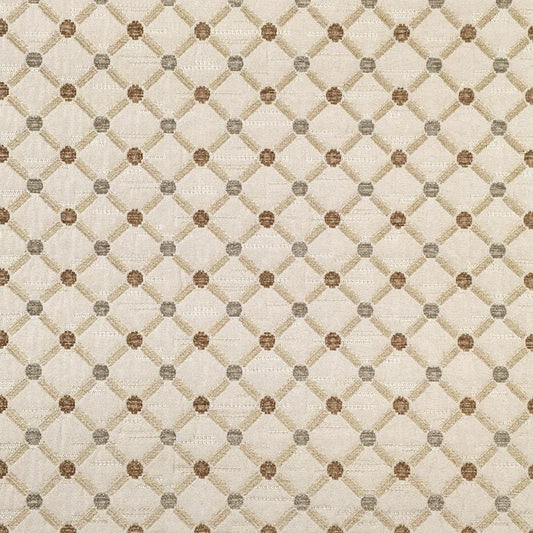 BEIGE Diamond Chenille Upholstery Brocade Fabric (56 in.) Sold By The Yard