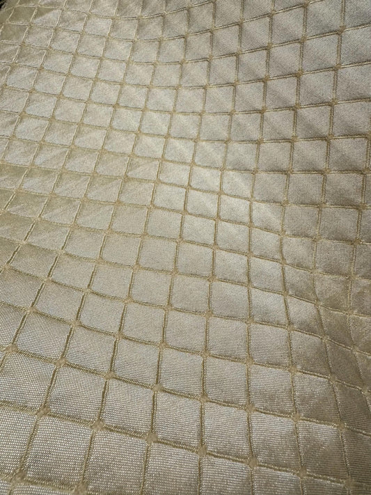 IVORY Diamond Chenille Upholstery Brocade Fabric (54 in.) Sold By The Yard