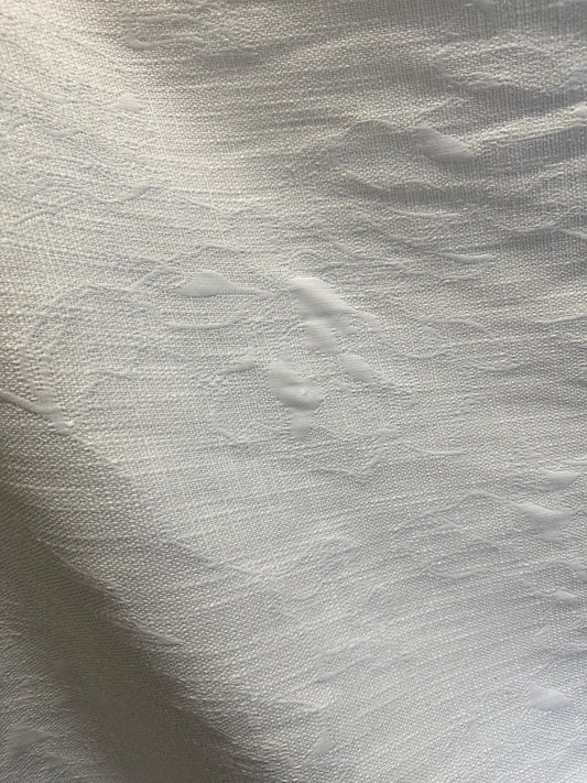 MILK WHITE Floral Brocade Upholstery Drapery Fabric (54 in.) Sold By The Yard