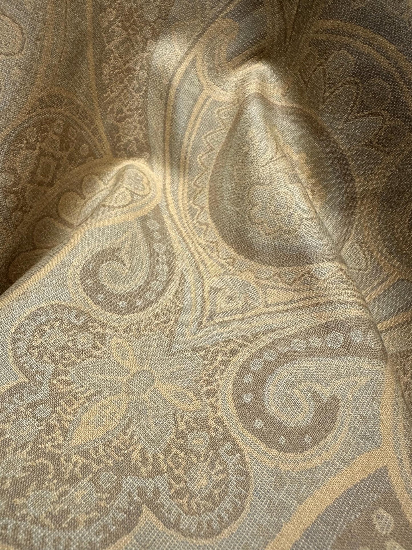 BROWN Multicolor Paisley Soft Knit Fabric (54 in.) Sold By The Yard