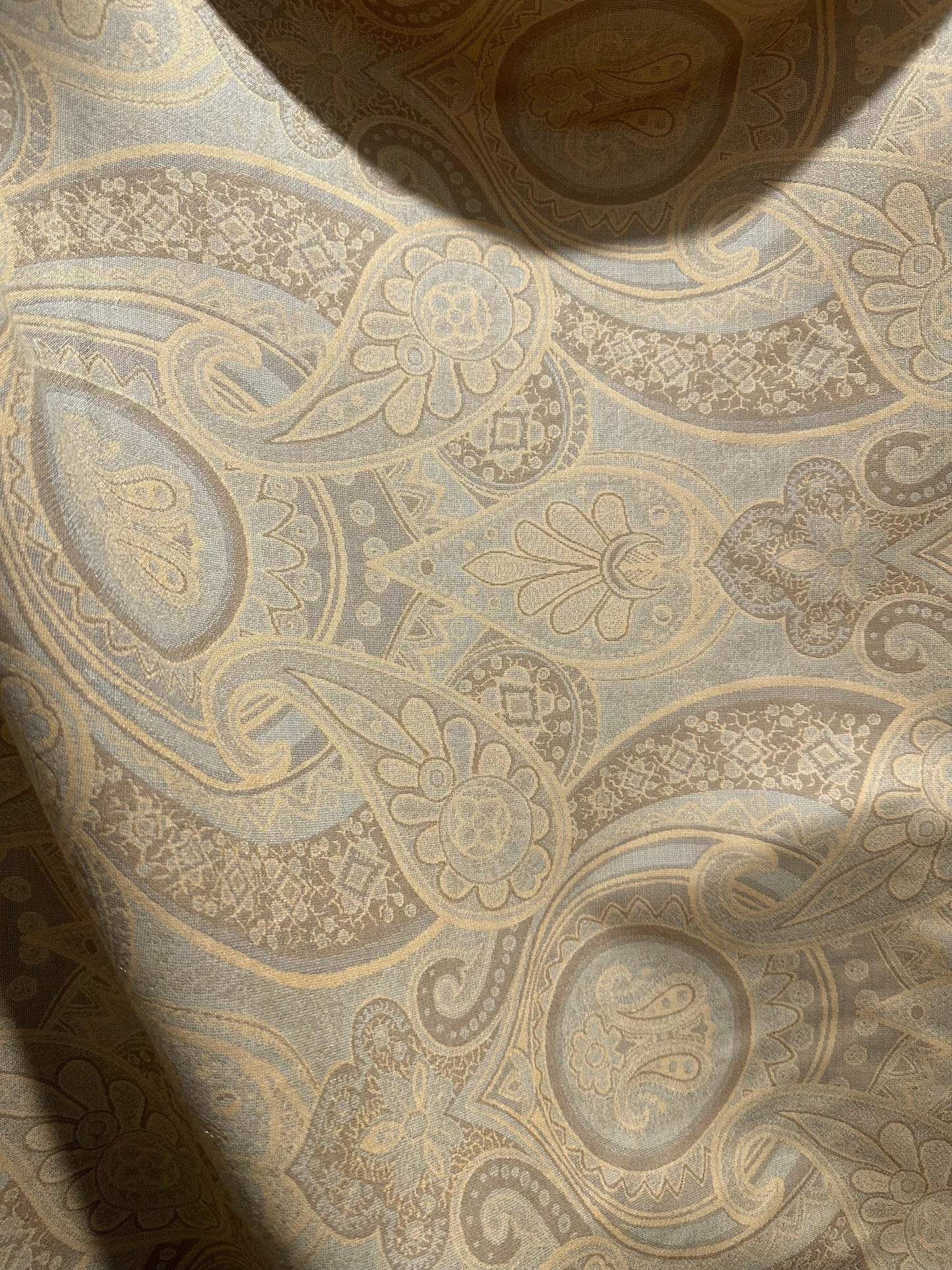 BROWN Multicolor Paisley Soft Knit Fabric (54 in.) Sold By The Yard