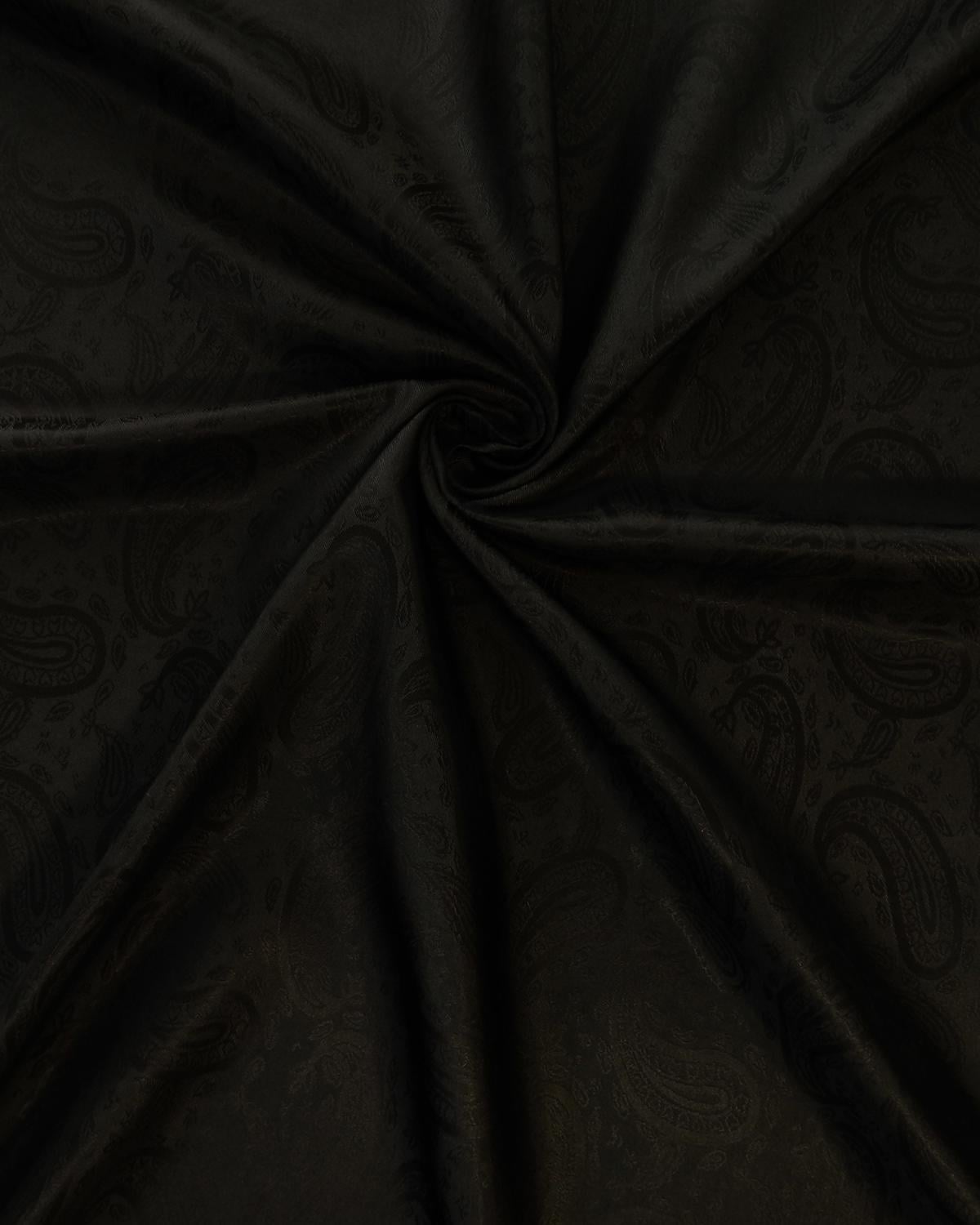 BLACK Novelty Paisley Lining Fabric (55 in.) Sold By The Yard