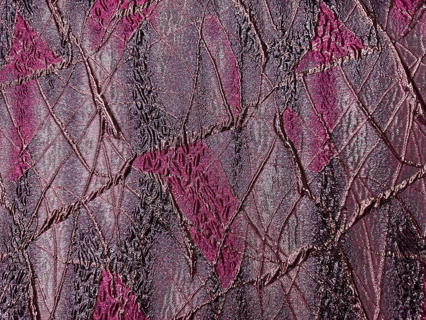 MAUVE PINK Multicolor Metallic Brocade Fabric (60 in.) Sold By The Yard