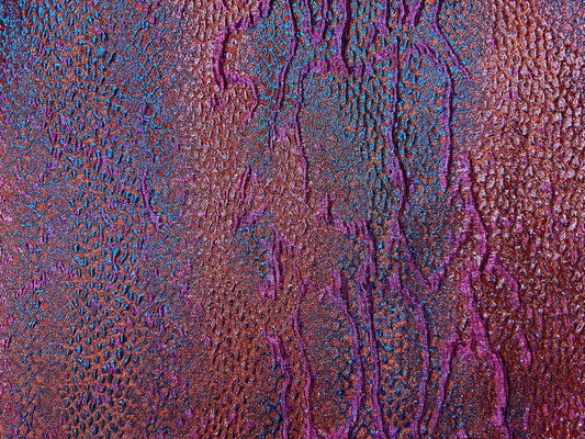 PURPLE Multicolor Reptile Pattern Metallic Brocade Fabric (60 in.) Sold By The Yard