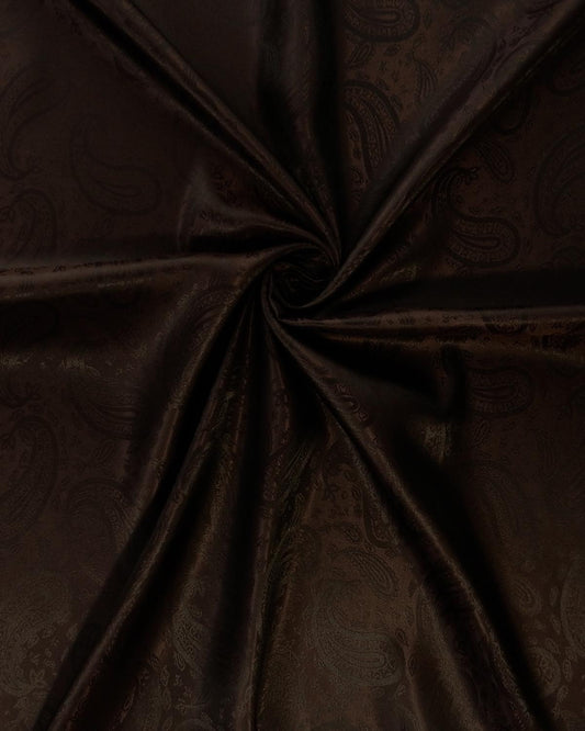 DARK BROWN Novelty Paisley Lining Fabric (55 in.) Sold By The Yard