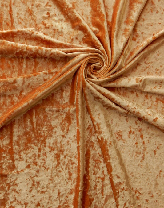 GOLD Ice Crushed Stretch Velvet Fabric (58 in.) Sold By The Yard