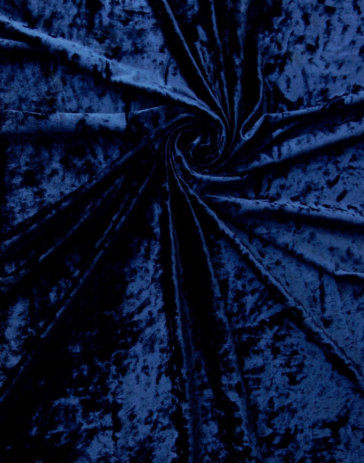 NAVY BLUE Ice Crushed Stretch Velvet Fabric (58 in.) Sold By The Yard