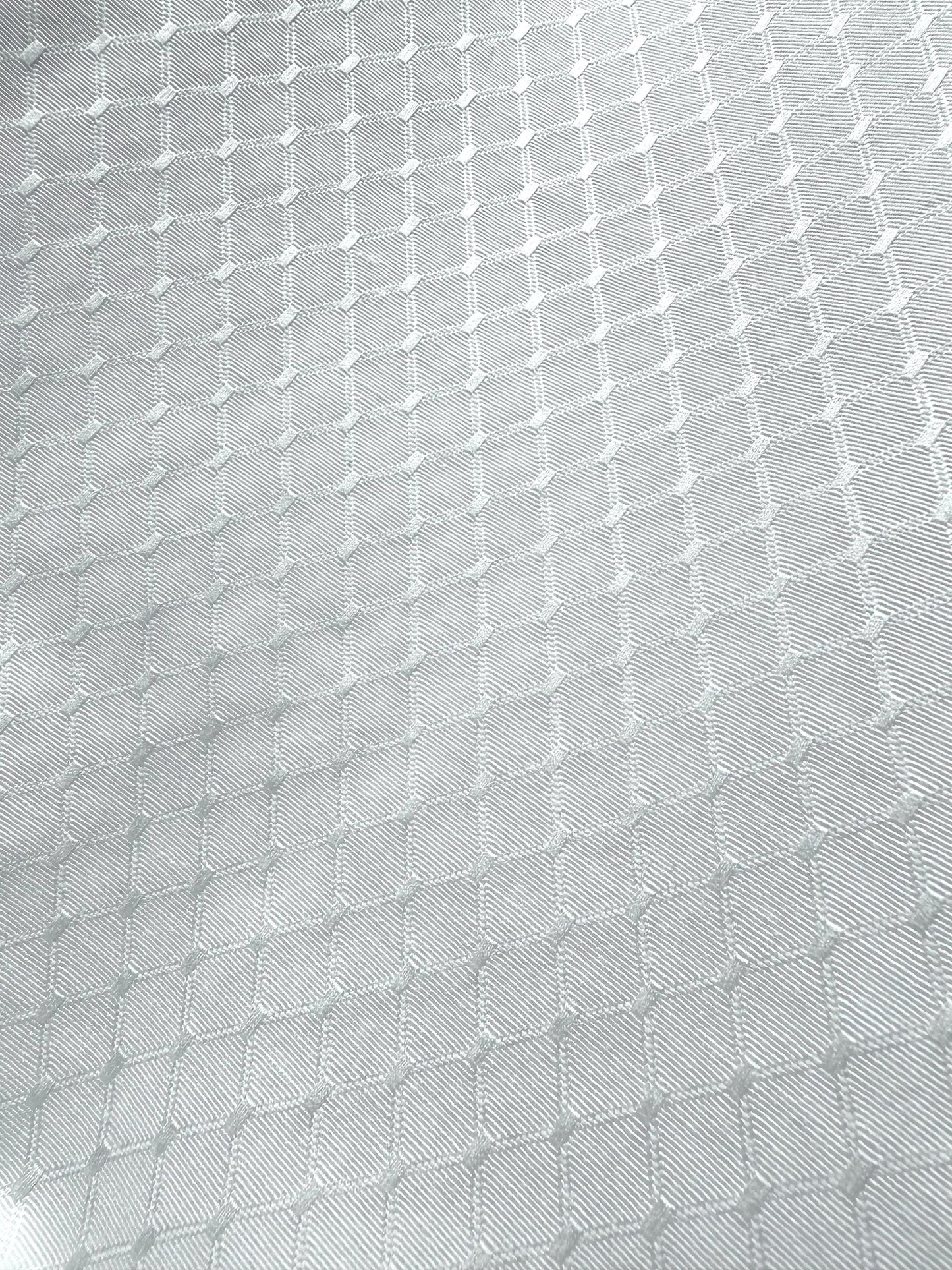 WHITE Diamond Upholstery Drapery Brocade Fabric (110 in.) Sold By The Yard