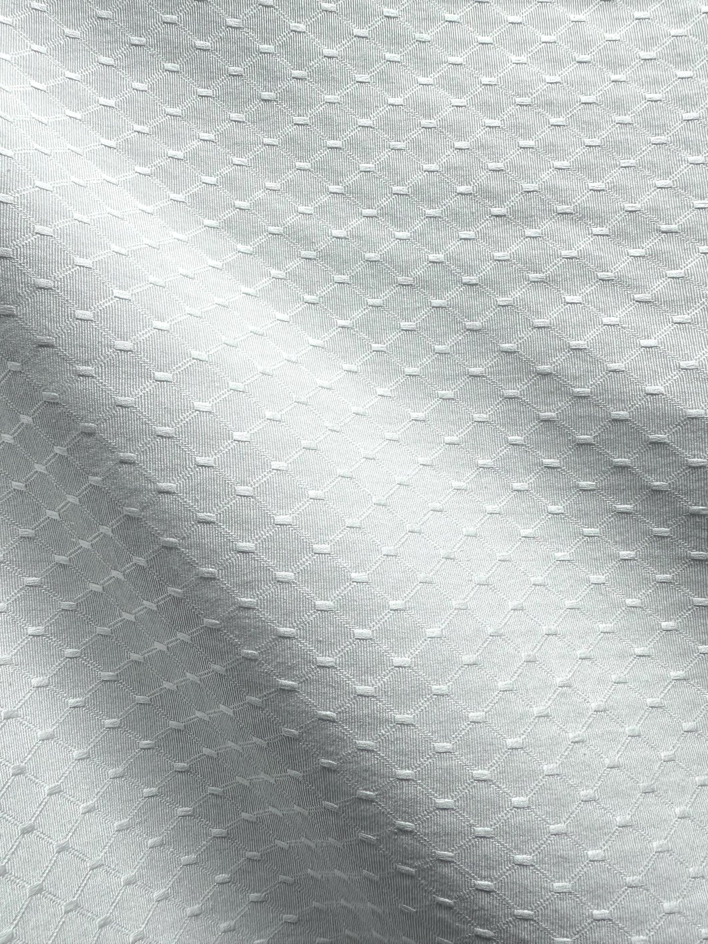 WHITE Diamond Upholstery Drapery Brocade Fabric (54 in.) Sold By The Yard