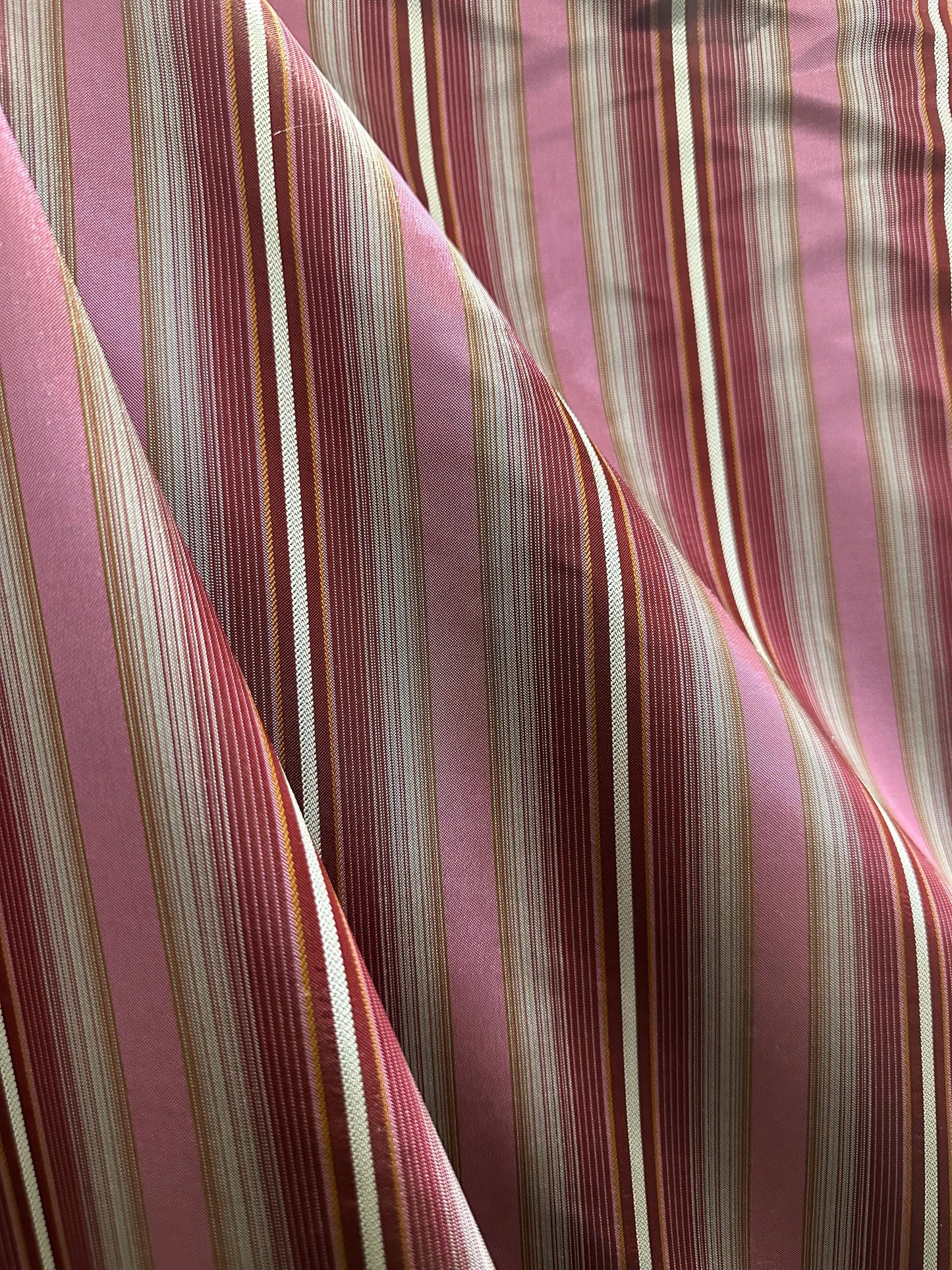 BURGUNDY MULTICOLOR Striped Brocade Fabric (55 in.) Sold By The Yard